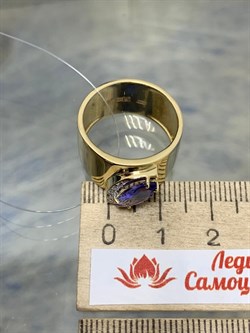 *Кольцо р.18 Танзанит цв Лимонное арт. 1-107-343/1-31-823 вес 8,05 г - фото 163092