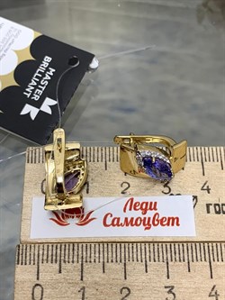 *Серьги Танзанит цв Лимонное арт. 2-107-343-31-847 вес 5,69 г - фото 163097