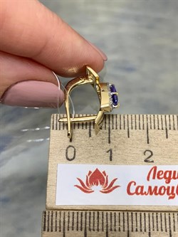 *Серьги Танзанит цв Лимонное арт. 2-107-343-31-847 вес 5,69 г - фото 163099