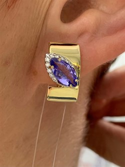 *Серьги Танзанит цв Лимонное арт. 2-107-343-31-847 вес 5,69 г - фото 163100