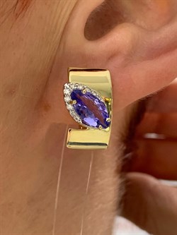 *Серьги Танзанит цв Лимонное арт. 2-107-343-31-847 вес 5,69 г - фото 163101