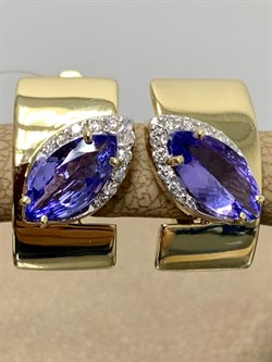*Серьги Танзанит цв Лимонное арт. 2-107-343-31-847 вес 5,69 г - фото 163102
