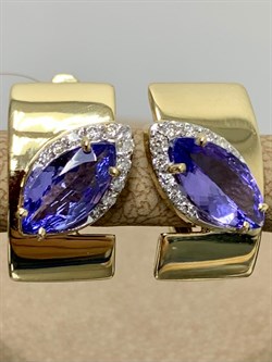 *Серьги Танзанит цв Лимонное арт. 2-107-343-31-847 вес 5,69 г - фото 163104