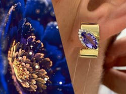 *Серьги Танзанит цв Лимонное арт. 2-107-343-31-847 вес 5,69 г - фото 163115
