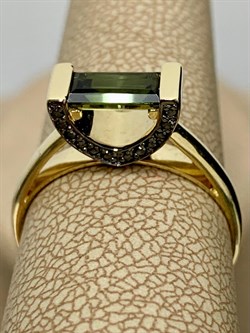 *Кольцо р.18 Зеленый Турмалин цв Лимонное арт. 1-107-664-55-706 (вес 4 г) - фото 163990 *Кольцо р.18 Зеленый Турмалин цв Лимонное арт. 1-107-664-55-706 (вес 4 г) - фото 163990