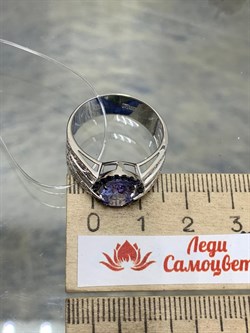 *Кольцо р.19 Танзанит цв Белое арт. 1-207589-00-55-197 вес 5,12 г - фото 164010 *Кольцо р.19 Танзанит цв Белое арт. 1-207589-00-55-197 вес 5,12 г - фото 164010