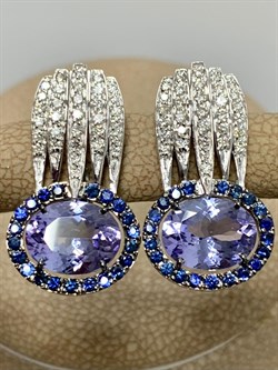 *Серьги Танзанит цв Белое арт. 2-207589-01-55-526 вес 6,13 г - фото 164019