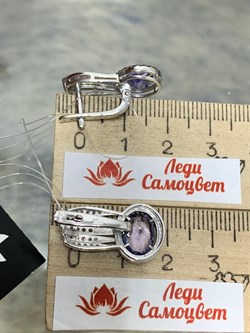 *Серьги Танзанит цв Белое арт. 2-207589-01-55-526 вес 6,13 г - фото 164022