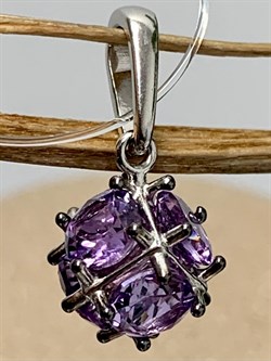 *Подвеска Аметист Урал арт. П1025Ю/Ag-607/14-116 вес 1,62 г - фото 164453
