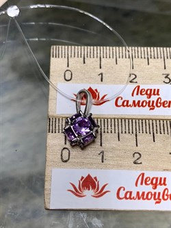 *Подвеска Аметист Урал арт. П1025Ю/Ag-607/14-116 вес 1,62 г - фото 164456