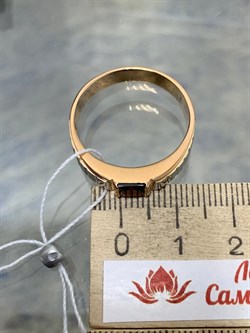 *Кольцо р.21 Гранат цв Красное и Белое арт. 01-5216-00-204-1111-57-521 вес 5,51 г - фото 164478