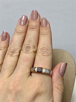 *Кольцо р.21 Гранат цв Красное и Белое арт. 01-5216-00-204-1111-57-521 вес 5,51 г - фото 164480