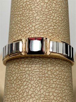 *Кольцо р.21 Гранат цв Красное и Белое арт. 01-5216-00-204-1111-57-521 вес 5,51 г - фото 164482