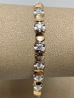 *Браслет р.19 Белый Бр цв Красное и Белое арт. 10-119-482 вес 10,7 г - фото 164558 *Браслет р.19 Белый Бр цв Красное и Белое арт. 10-119-482 вес 10,7 г - фото 164558