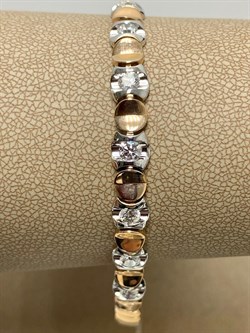 *Браслет р.19 Белый Бр цв Красное и Белое арт. 10-119-482 вес 10,7 г - фото 164559 *Браслет р.19 Белый Бр цв Красное и Белое арт. 10-119-482 вес 10,7 г - фото 164559