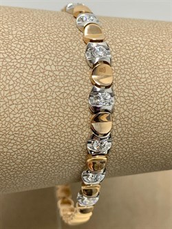 *Браслет р.19 Белый Бр цв Красное и Белое арт. 10-119-482 вес 10,7 г - фото 164561 *Браслет р.19 Белый Бр цв Красное и Белое арт. 10-119-482 вес 10,7 г - фото 164561