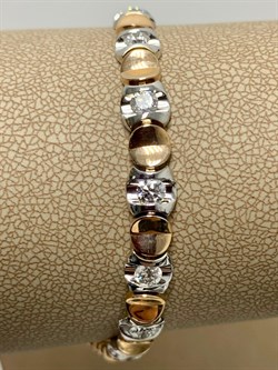 *Браслет р.19 Белый Бр цв Красное и Белое арт. 10-119-482 вес 10,7 г - фото 164562 *Браслет р.19 Белый Бр цв Красное и Белое арт. 10-119-482 вес 10,7 г - фото 164562