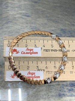 *Браслет р.19 Белый Бр цв Красное и Белое арт. 10-119-482 вес 10,7 г - фото 164564 *Браслет р.19 Белый Бр цв Красное и Белое арт. 10-119-482 вес 10,7 г - фото 164564