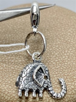*Подвеска-Брелок Карабин Открывается Слоник Расти большой! арт. 1675Пк-893 вес 2,3 г - фото 164807