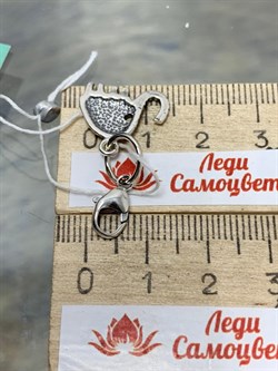 *Подвеска-Брелок Карабин Открывается Слоник Расти большой! арт. 1675Пк-893 вес 2,3 г - фото 164808