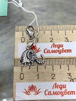 *Подвеска-Брелок Карабин Открывается Слоник Расти большой! арт. 1675Пк-893 вес 2,3 г - фото 164809