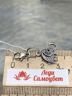 *Подвеска-Брелок Карабин Открывается Слоник Расти большой! арт. 1675Пк-893 вес 2,3 г - фото 164810