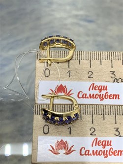 *Серьги Танзанит цв Лимонное арт 2-107-293-31-666 вес 4 г - фото 165036