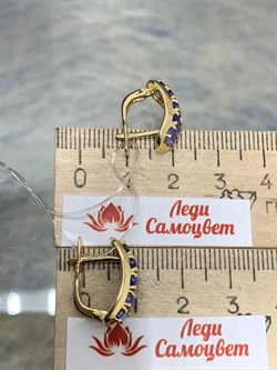 *Серьги Танзанит цв Лимонное арт 2-107-293-31-666 вес 4 г - фото 165037