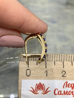 *Серьги Танзанит цв Лимонное арт 2-107-293-31-666 вес 4 г - фото 165038