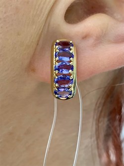 *Серьги Танзанит цв Лимонное арт 2-107-293-31-666 вес 4 г - фото 165039