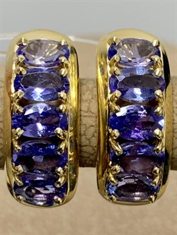 *Серьги Танзанит цв Лимонное арт 2-107-293-31-666 вес 4 г - фото 165040