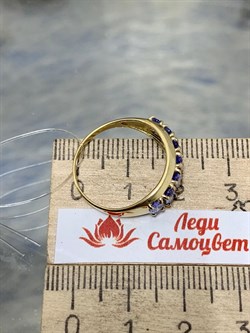 *Кольцо р.18 Танзанит цв Лимонное арт 1-107-293-31-009 вес 2,19 г - фото 165116