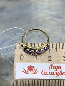 *Кольцо р.18 Танзанит цв Лимонное арт 1-107-293-31-009 вес 2,19 г - фото 165117