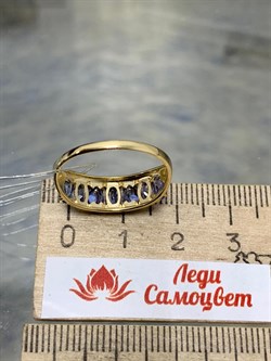 *Кольцо р.18 Танзанит цв Лимонное арт 1-107-293-31-009 вес 2,19 г - фото 165118