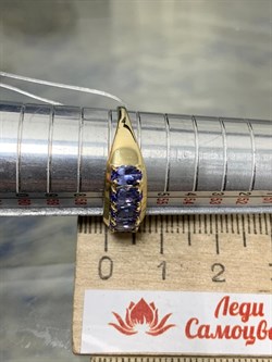 *Кольцо р.18 Танзанит цв Лимонное арт 1-107-293-31-009 вес 2,19 г - фото 165123