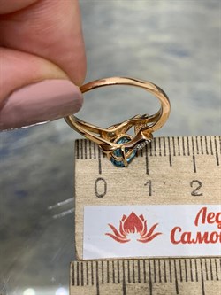 *Кольцо р.17,5 Голубой Топаз цв Красное арт. 0210247 вес 2,89 г - фото 165138 *Кольцо р.17,5 Голубой Топаз цв Красное арт. 0210247 вес 2,89 г - фото 165138