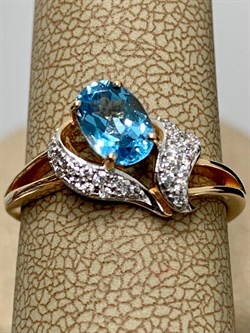 *Кольцо р.17,5 Голубой Топаз цв Красное арт. 0210247 вес 2,89 г - фото 165144 *Кольцо р.17,5 Голубой Топаз цв Красное арт. 0210247 вес 2,89 г - фото 165144