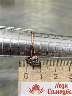 *Кольцо р.17,5 Голубой Топаз цв Красное арт. 0210247 вес 2,89 г - фото 165147 *Кольцо р.17,5 Голубой Топаз цв Красное арт. 0210247 вес 2,89 г - фото 165147