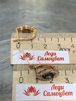 *Серьги Топаз Лондон цв Красное арт. 0120110 вес 3,85 г - фото 165150 *Серьги Топаз Лондон цв Красное арт. 0120110 вес 3,85 г - фото 165150
