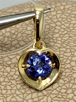 *Подвеска Сердце Танзанит цв Лимонное арт. 3-929-31-995 вес 0,56 г - фото 165246 *Подвеска Сердце Танзанит цв Лимонное арт. 3-929-31-995 вес 0,56 г - фото 165246