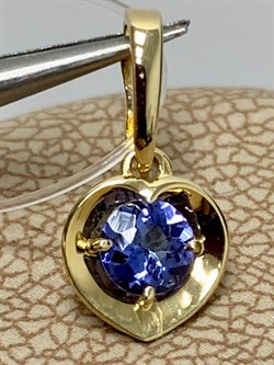 *Подвеска Сердце Танзанит цв Лимонное арт. 3-929-31-995 вес 0,56 г - фото 165247 *Подвеска Сердце Танзанит цв Лимонное арт. 3-929-31-995 вес 0,56 г - фото 165247
