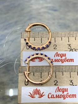 *Серьги Конго Танзанит цв Красное арт. 2-108086-00-31-600 вес 6 г - фото 165292 *Серьги Конго Танзанит цв Красное арт. 2-108086-00-31-600 вес 6 г - фото 165292