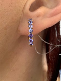 *Серьги Конго Танзанит цв Красное арт. 2-108086-00-31-600 вес 6 г - фото 165294 *Серьги Конго Танзанит цв Красное арт. 2-108086-00-31-600 вес 6 г - фото 165294