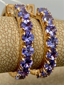 *Серьги Конго Танзанит цв Красное арт. 2-108086-00-31-600 вес 6 г - фото 165298 *Серьги Конго Танзанит цв Красное арт. 2-108086-00-31-600 вес 6 г - фото 165298