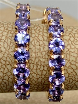 *Серьги Конго Танзанит цв Красное арт. 2-108086-00-31-600 вес 6 г - фото 165299 *Серьги Конго Танзанит цв Красное арт. 2-108086-00-31-600 вес 6 г - фото 165299