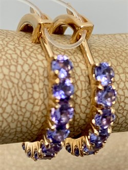 *Серьги Конго Танзанит цв Красное арт. 2-108086-00-31-600 вес 6 г - фото 165300 *Серьги Конго Танзанит цв Красное арт. 2-108086-00-31-600 вес 6 г - фото 165300