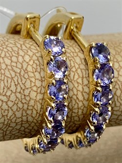 *Серьги Конго Танзанит цв Лимонное арт. 2-308086-00-31-214 вес 5,79 г - фото 165346 *Серьги Конго Танзанит цв Лимонное арт. 2-308086-00-31-214 вес 5,79 г - фото 165346