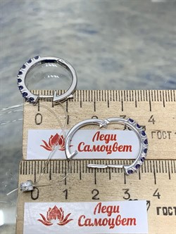 *Серьги Конго Танзанит цв Белое арт. 2-208086-00-31-160 вес 5,8 г - фото 165366 *Серьги Конго Танзанит цв Белое арт. 2-208086-00-31-160 вес 5,8 г - фото 165366