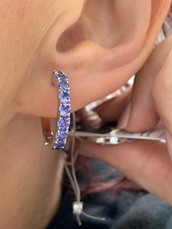 *Серьги Конго Танзанит цв Белое арт. 2-208086-00-31-160 вес 5,8 г - фото 165367 *Серьги Конго Танзанит цв Белое арт. 2-208086-00-31-160 вес 5,8 г - фото 165367