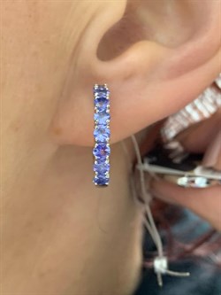 *Серьги Конго Танзанит цв Белое арт. 2-208086-00-31-160 вес 5,8 г - фото 165368 *Серьги Конго Танзанит цв Белое арт. 2-208086-00-31-160 вес 5,8 г - фото 165368